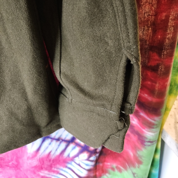 Men's 50's Vintage Olive Green Wool Field Jacket Size M - Picture 4 of 8